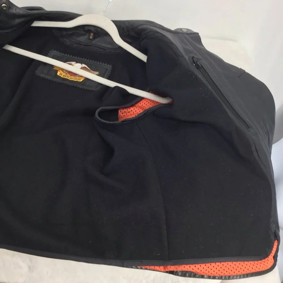 Harley Davidson Women’s Leather Biker Jacket Embroidered Fleece Liner Size Small - Picture 6 of 10